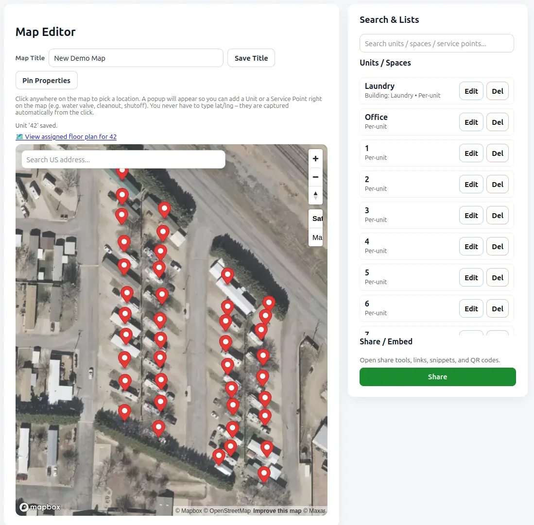 NaviForm property map preview