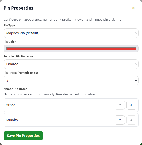 Pin properties screenshot thumbnail