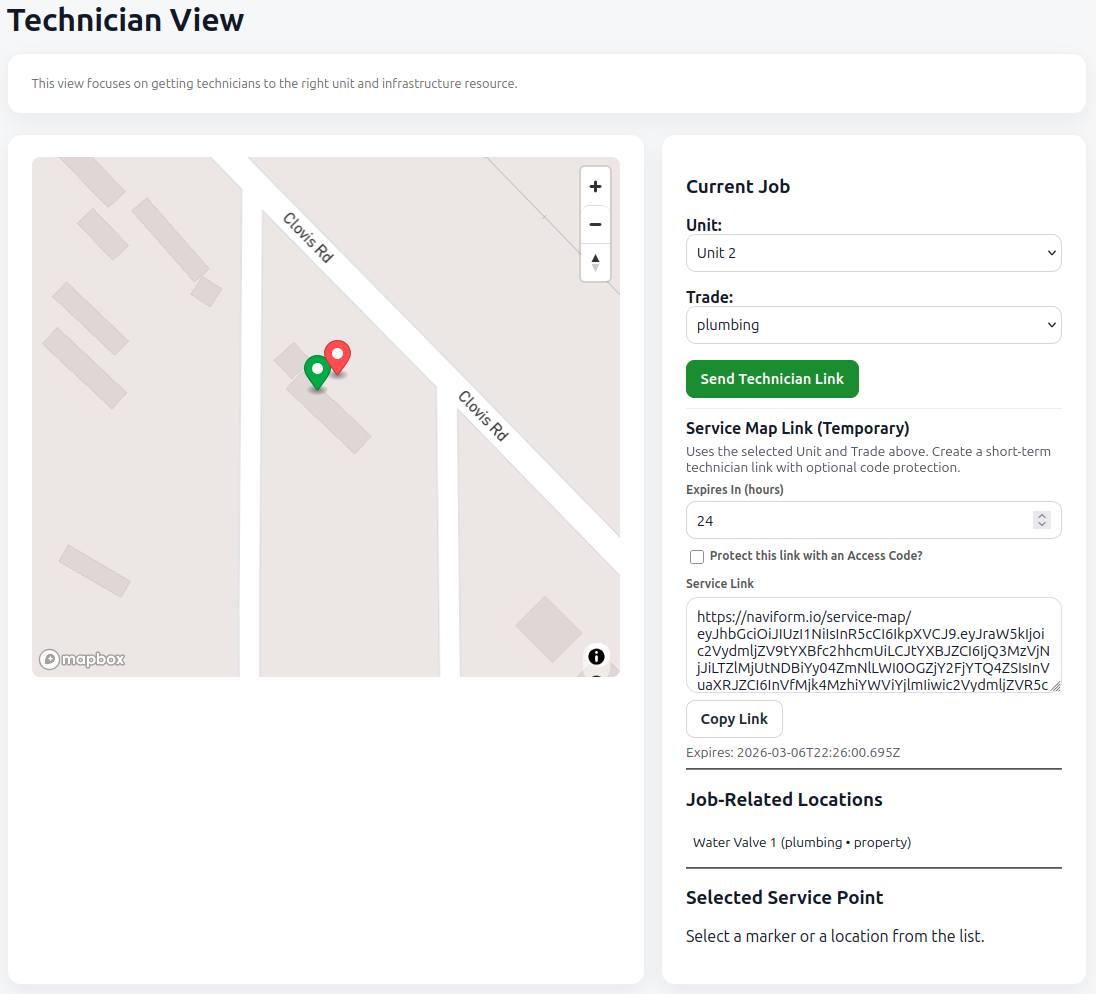 Unit specific technician share screenshot thumbnail